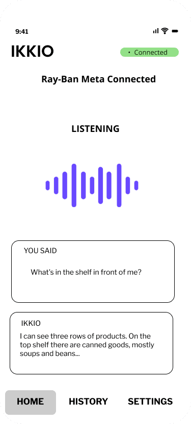 IKKIO app on iPhone